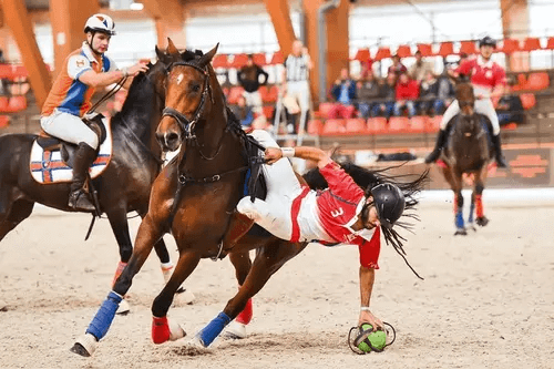 Мяч с ручками для игры в хорсбол